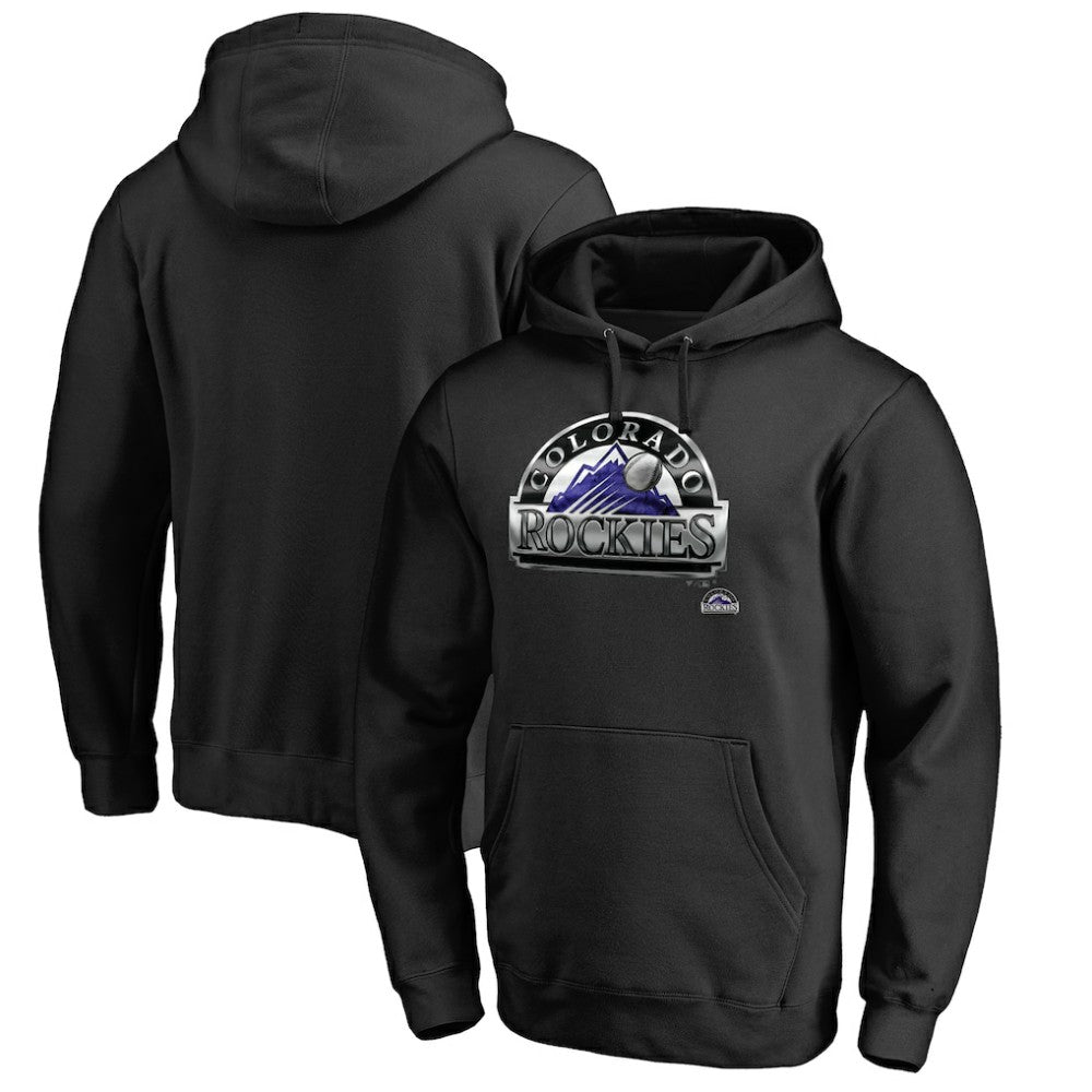 Black Colorado Rockies Midnight Mascot Pullover Hoodie