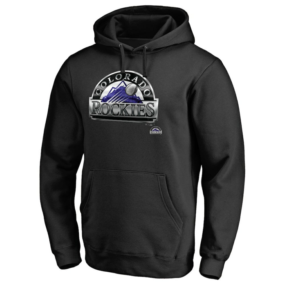 Black Colorado Rockies Midnight Mascot Pullover Hoodie