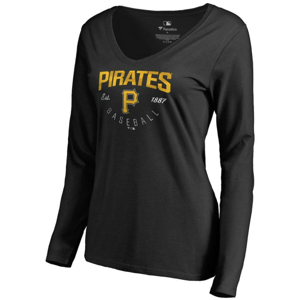 Black Pittsburgh Pirates Women's Live For It Long Sleeve T-Shirt