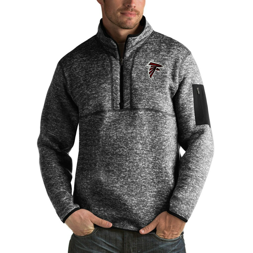 Antigua Fortune Big & Tall Quarter-Zip Pullover Jacket - Atlanta Falcons Pullover