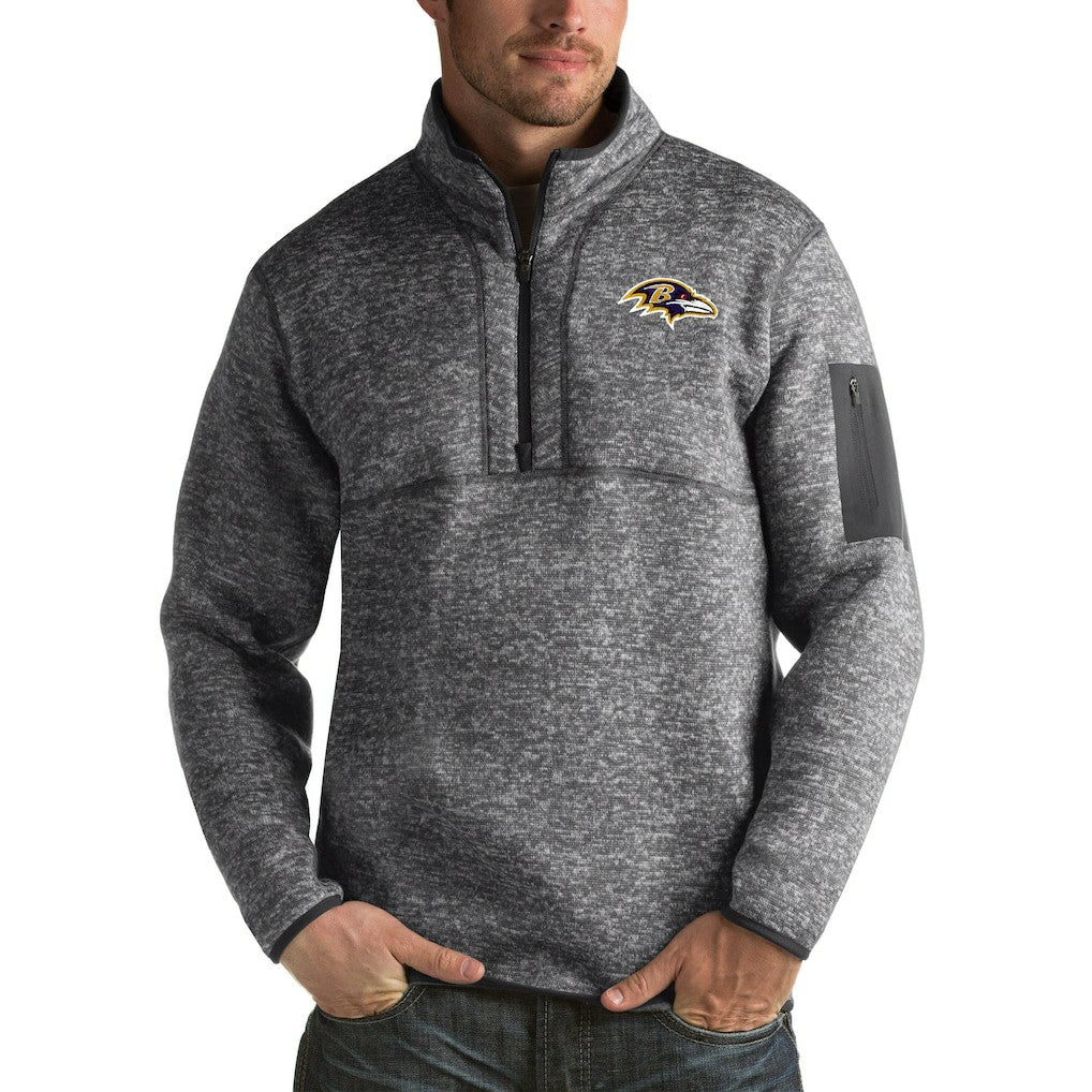 Antigua Fortune Big & Tall Quarter-Zip Pullover Jacket - Baltimore Ravens Pullover