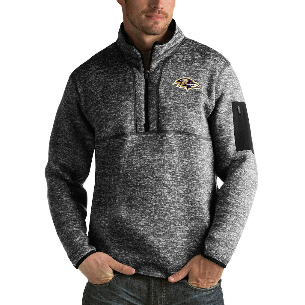 Antigua Fortune Big & Tall Quarter-Zip Pullover Jacket - Baltimore Ravens Pullover