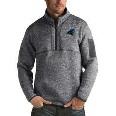 Antigua Fortune Big & Tall Quarter-Zip Pullover Jacket - Carolina Panthers Pullover