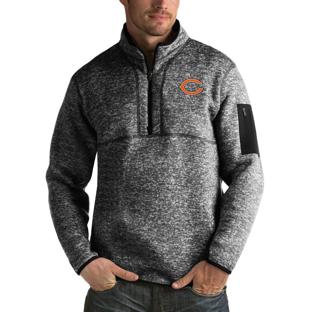 Antigua Fortune Big & Tall Quarter-Zip Pullover Jacket - Chicago Bears Pullover