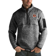 Antigua Fortune Big & Tall Quarter-Zip Pullover Jacket - Cincinnati Bengals Pullover