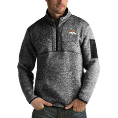 Antigua Fortune Big & Tall Quarter-Zip Pullover Jacket - Denver Broncos Pullover