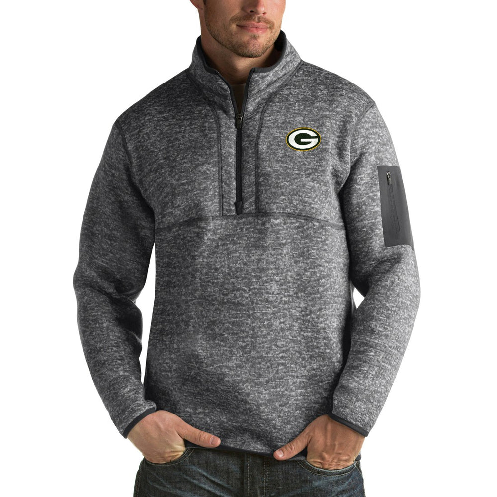 Antigua Fortune Big & Tall Quarter-Zip Pullover Jacket - Green Bay Packers Pullover
