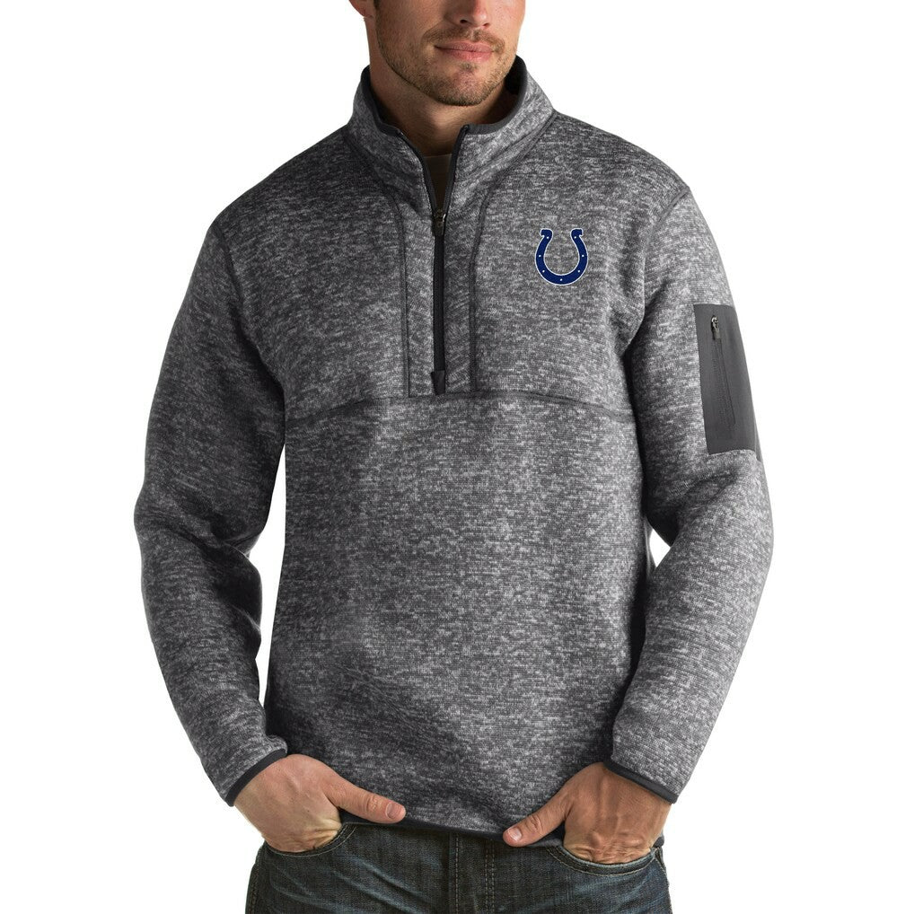 Antigua Fortune Big & Tall Quarter-Zip Pullover Jacket - Indianapolis Colts Pullover