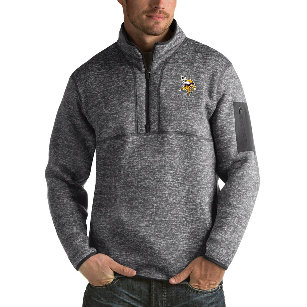 Antigua Fortune Big & Tall Quarter-Zip Pullover Jacket - Minnesota Vikings Pullover