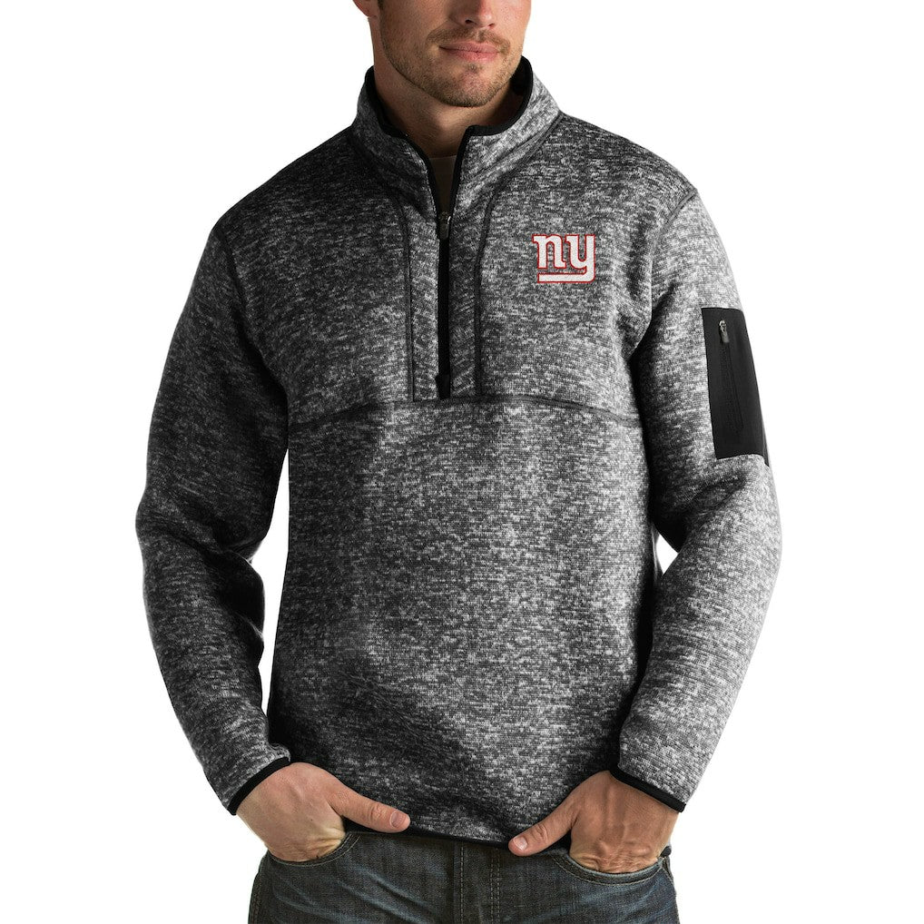 Antigua Fortune Big & Tall Quarter-Zip Pullover Jacket - New York Giants Pullover