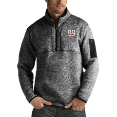 Antigua Fortune Big & Tall Quarter-Zip Pullover Jacket - New York Giants Pullover