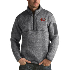 Antigua Fortune Big & Tall Quarter-Zip Pullover Jacket - San Francisco 49ers Pullover