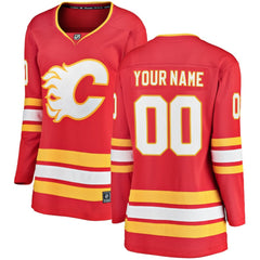 NHL Calgary Flames Fanatics Women's Home Breakaway Custom Jersey