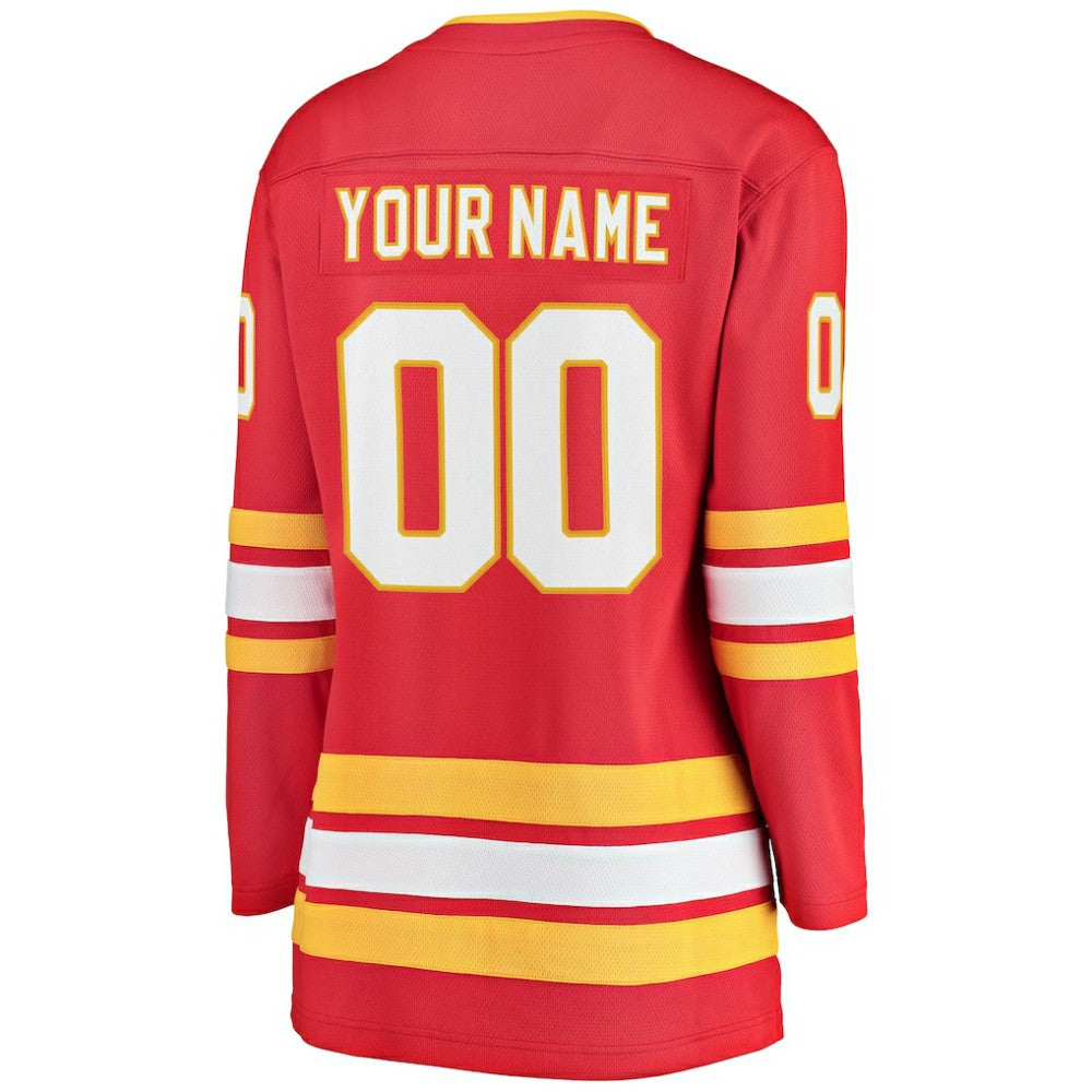 NHL Calgary Flames Fanatics Women's Home Breakaway Custom Jersey
