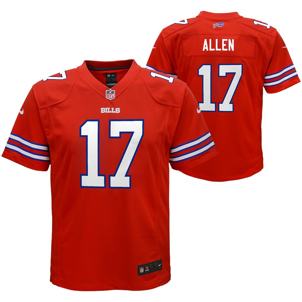 Josh Allen  Youth Game Jersey - Buffalo Bills Jerseys