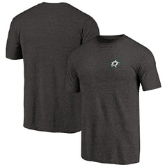 NHL Dallas Stars Primary Logo Left Chest Distressed Tri-Blend T-Shirt