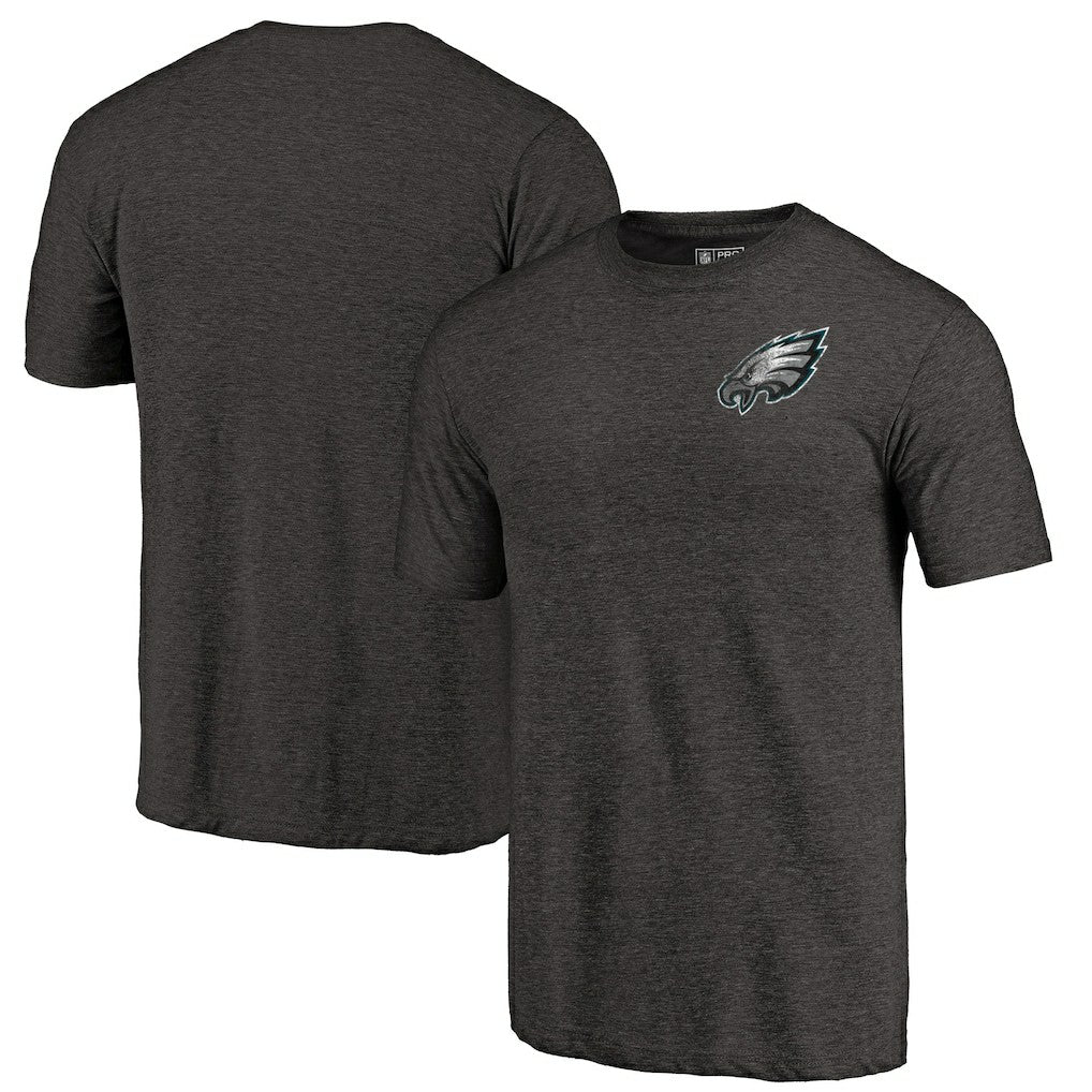 Primary Logo Left Chest Distressed Tri-Blend T-Shirt - Philadelphia Eagles T-shirts