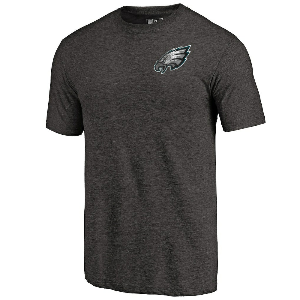 Primary Logo Left Chest Distressed Tri-Blend T-Shirt - Philadelphia Eagles T-shirts