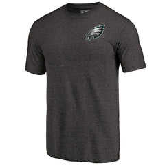 Primary Logo Left Chest Distressed Tri-Blend T-Shirt - Philadelphia Eagles T-shirts