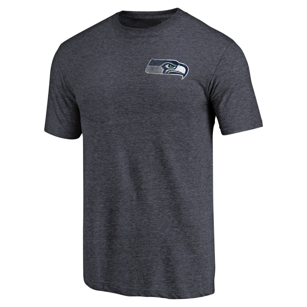 Primary Logo Left Chest Distressed Tri-Blend T-Shirt - Seattle Seahawks T-shirts