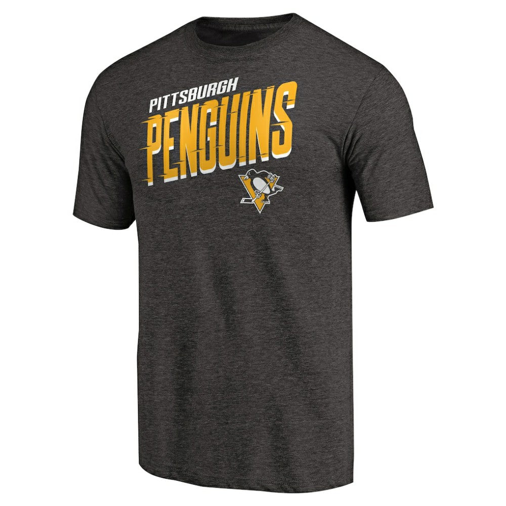 NHL Pittsburgh Penguins Slant Strike Tri-Blend T-Shirt
