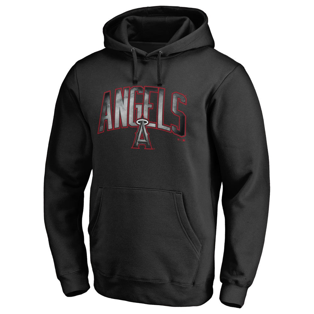 Black Los Angeles Angels Arch Smoke Pullover Hoodie