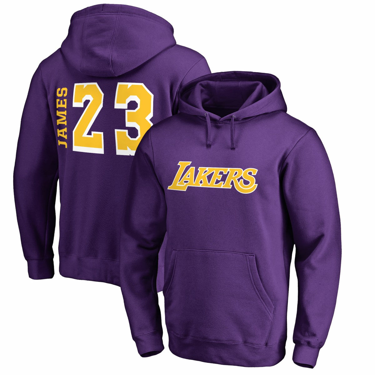 LeBron James Los Angeles Lakers Sidesweep Name & Number Pullover Hoodie