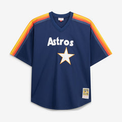 Navy Nolan Ryan Houston Astros Mitchell & Ness Cooperstown Collection Big & Tall Mesh Batting Practice Jersey