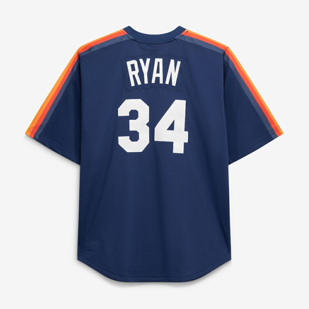 Navy Nolan Ryan Houston Astros Mitchell & Ness Cooperstown Collection Big & Tall Mesh Batting Practice Jersey