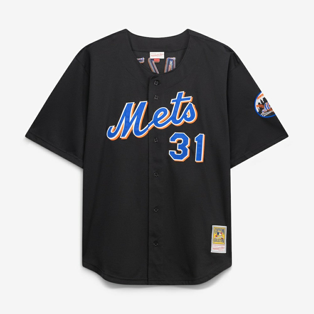 Black Mike Piazza New York Mets Mitchell & Ness Big & Tall Cooperstown Mesh Batting Practice Jersey