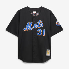 Black Mike Piazza New York Mets Mitchell & Ness Big & Tall Cooperstown Mesh Batting Practice Jersey