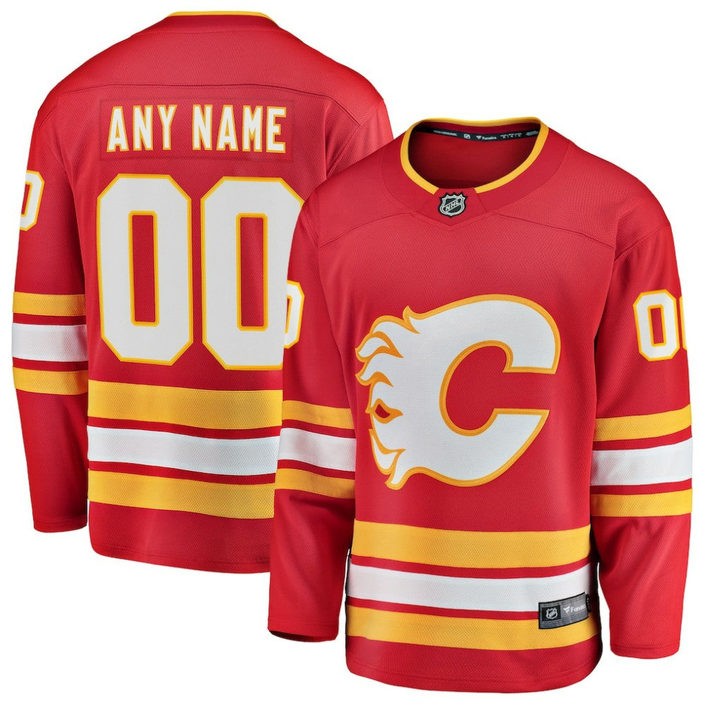 NHL Calgary Flames Fanatics Home Breakaway Custom Jersey