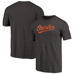 Black Baltimore Orioles Team Wordmark Tri-Blend T-Shirt
