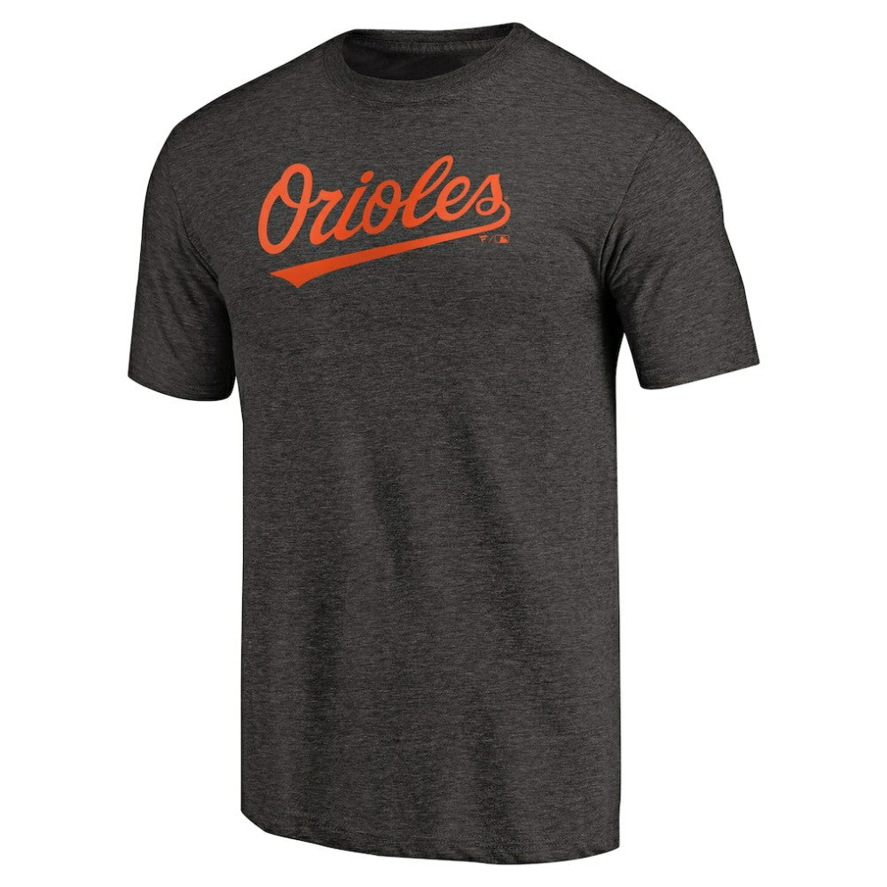 Black Baltimore Orioles Team Wordmark Tri-Blend T-Shirt