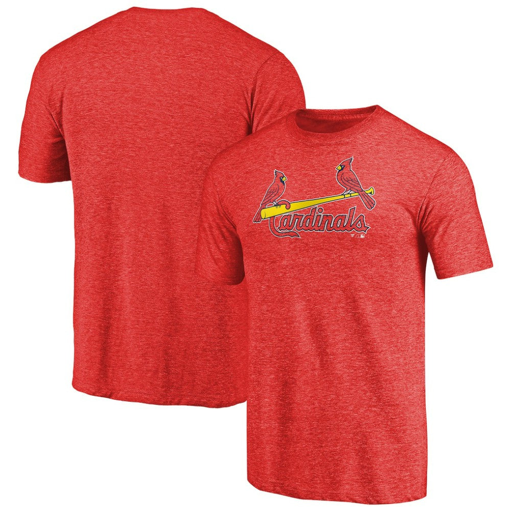 Red St. Louis Cardinals Team Wordmark Tri-Blend T-Shirt