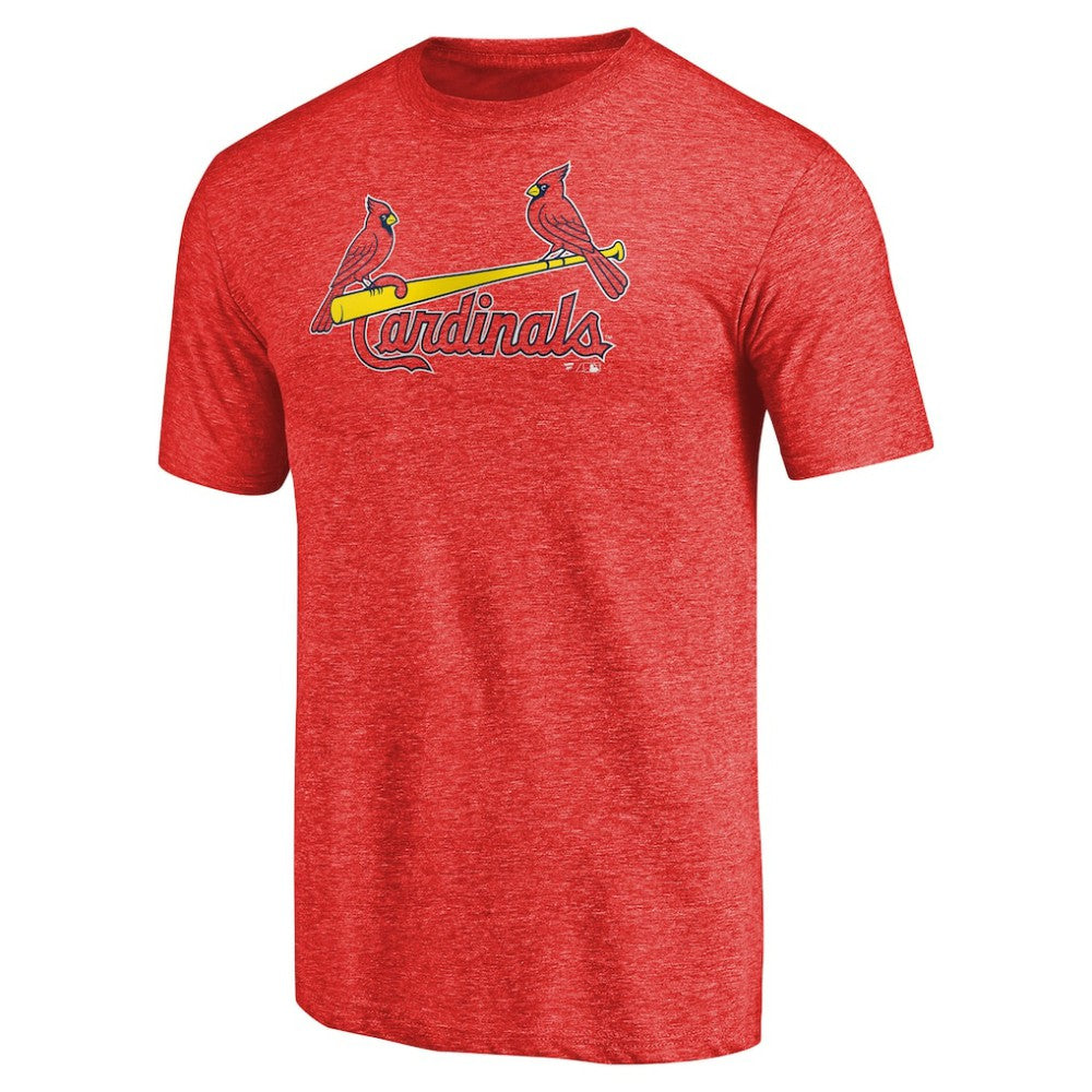 Red St. Louis Cardinals Team Wordmark Tri-Blend T-Shirt