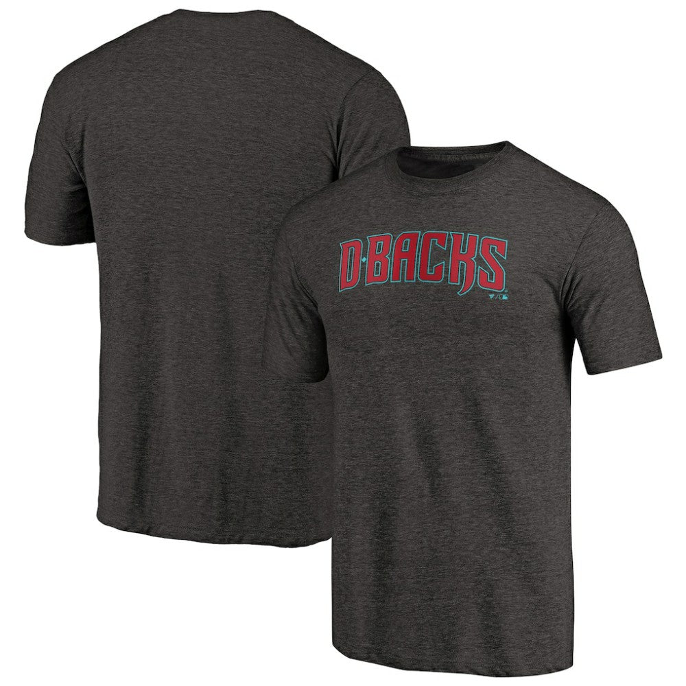 Black Arizona Diamondbacks Team Wordmark Tri-Blend T-Shirt