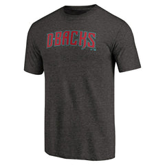 Black Arizona Diamondbacks Team Wordmark Tri-Blend T-Shirt