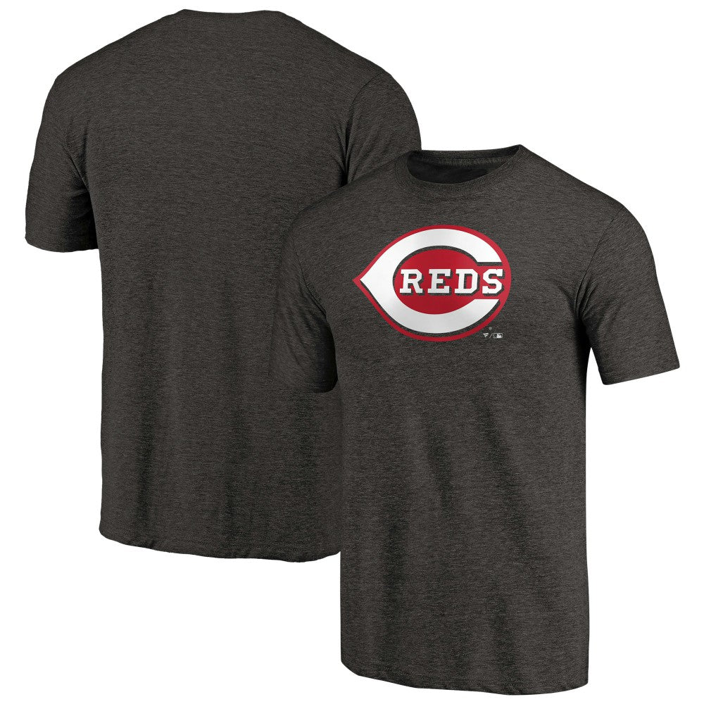 Black Cincinnati Reds Team Wordmark Tri-Blend T-Shirt