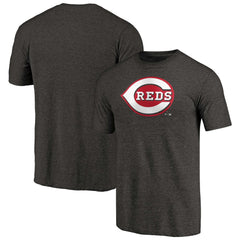 Black Cincinnati Reds Team Wordmark Tri-Blend T-Shirt