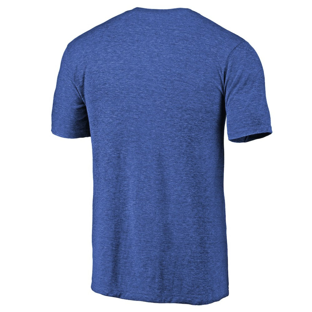 Royal Seattle Mariners Team Wordmark Tri-Blend T-Shirt