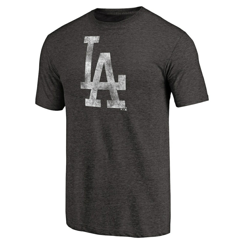 Black Los Angeles Dodgers Distressed Team Tri-Blend T-Shirt