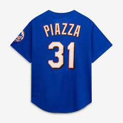 Royal Mike Piazza New York Mets Mitchell & Ness Cooperstown Collection Mesh Batting Practice Button-Up Jersey