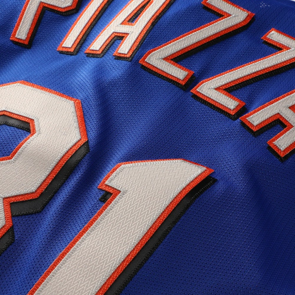 Royal Mike Piazza New York Mets Mitchell & Ness Cooperstown Collection Mesh Batting Practice Button-Up Jersey
