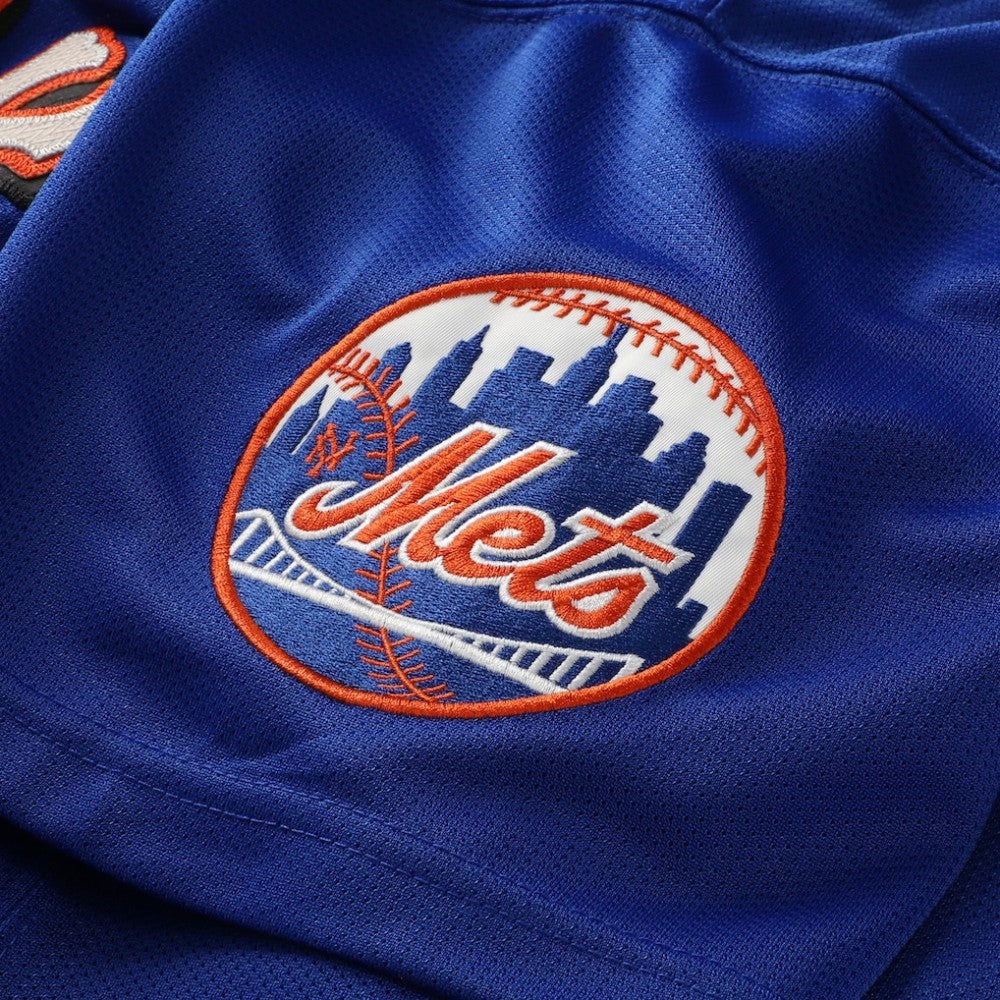 Royal Mike Piazza New York Mets Mitchell & Ness Cooperstown Collection Mesh Batting Practice Button-Up Jersey