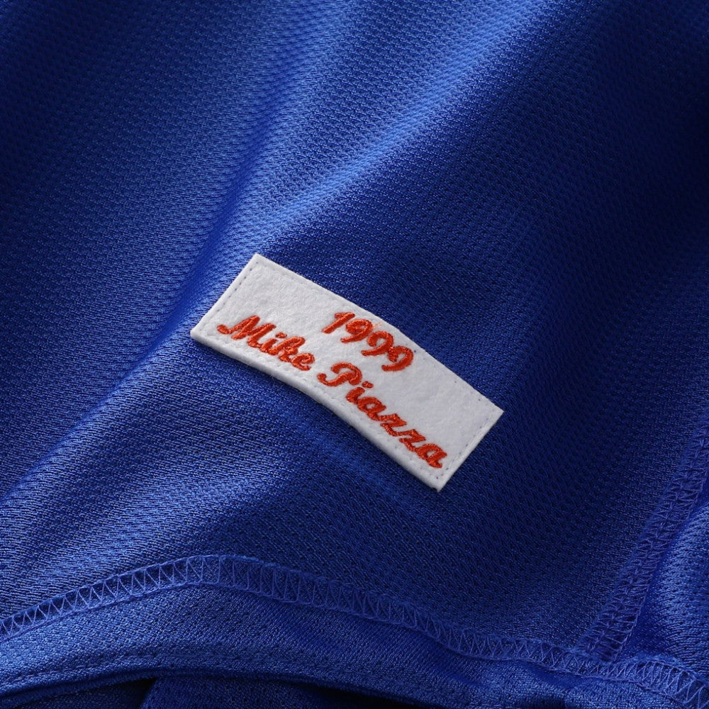 Royal Mike Piazza New York Mets Mitchell & Ness Cooperstown Collection Mesh Batting Practice Button-Up Jersey