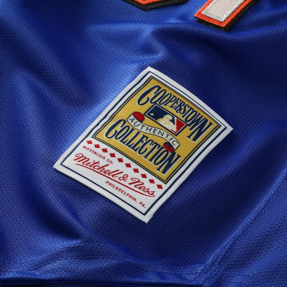 Royal Mike Piazza New York Mets Mitchell & Ness Cooperstown Collection Mesh Batting Practice Button-Up Jersey