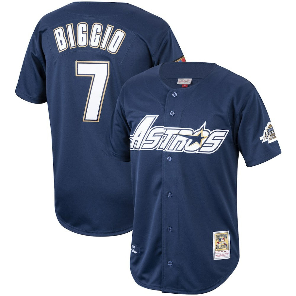 Navy Craig Biggio Houston Astros Mitchell & Ness Cooperstown Collection 1994 Authentic Jersey