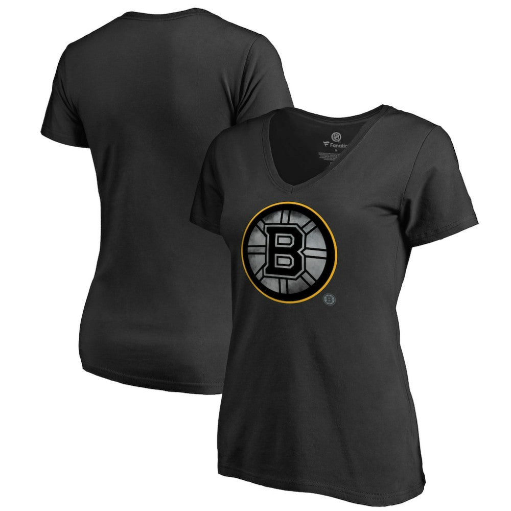 NHL Boston Bruins Women's Core Smoke V-Neck T-Shirt