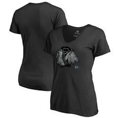 NHL Chicago Blackhawks Women's Core Smoke V-Neck T-Shirt